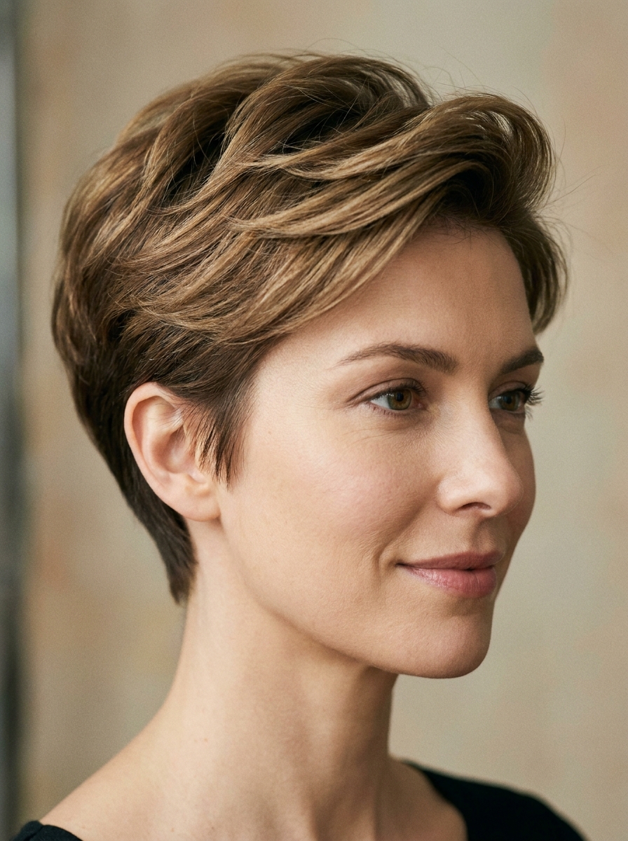 Tapered Pixie als Kurzhaarfrisuren Inspiration 2026